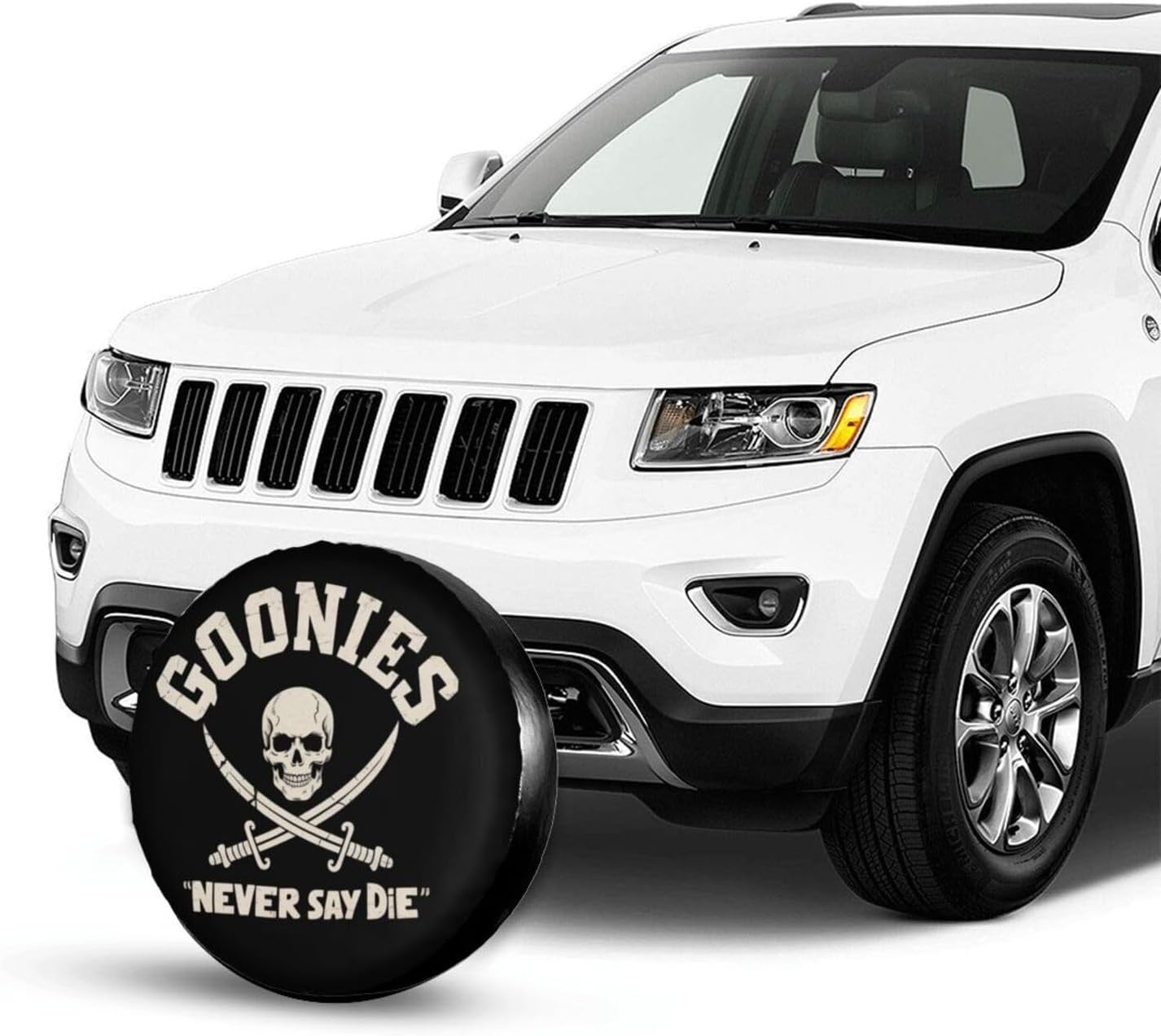 Pirates Never Say Die Spare Tire Cover Wheel Protector Universal Fit for 15 Inch Tires for RV SUV Truck Camper Travel Trailer