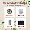 TRAVEL DUDE Packwürfel Set mit Kompression aus recycelten Plastikflaschen Leichte Packing Cubes Packtaschen Set für Rucksack und als Koffer Organizer Zubehör (Schwarz 7-teiliges Set)