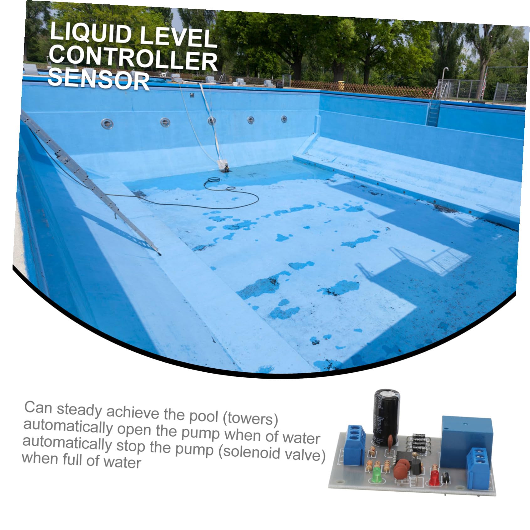 Módulo Controlador Sensor de Nivel de Agua, Detección Líquida | Plástico y Componentes Electrónicos, bajo Consumo, Alta Capacidad de Conmutación, Drenaje Automático y Lluvias