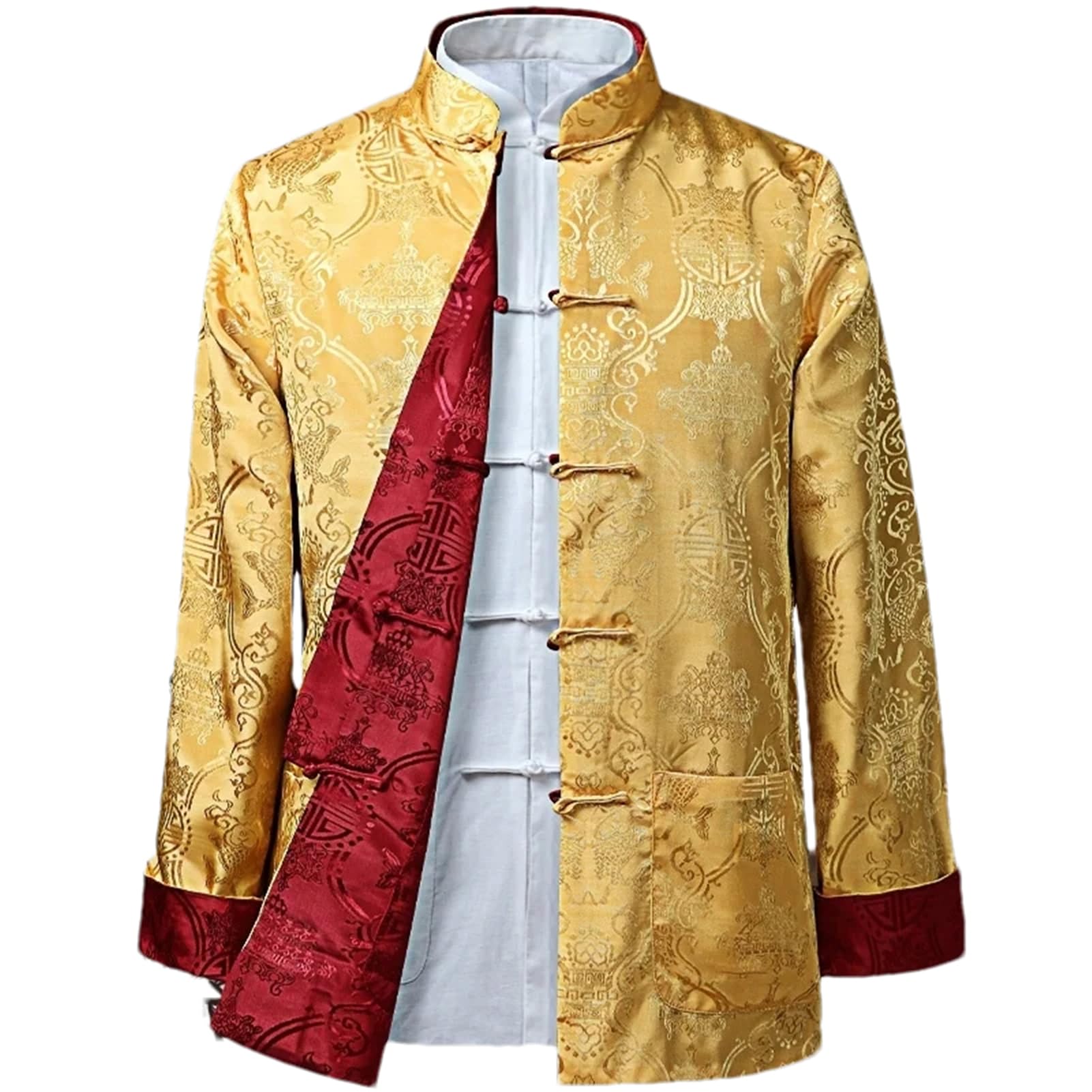 Männer Chinesischen Drachen Hemd Kung Fu Mäntel China Jahr Tang-anzug Traditionelle Kleidung Für Männer Jacken Hanfu Männer Kleidung
