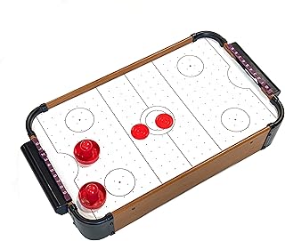 لعبة هوكي طاولة محمولة وخشبية من تريدوبيا ألعاب أركيد عائلية لغرفة النوم للأطفال البنات والأولاد والبالغين تأتي مع مهاجمين وقرصين