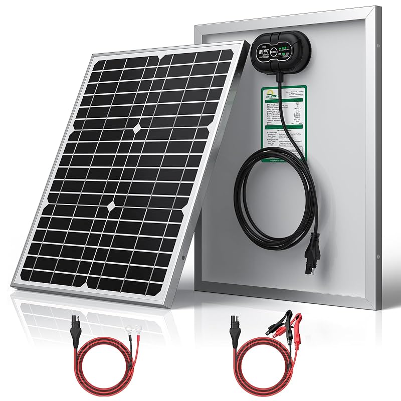 Carregador e Mantenedor Solar de Bateria SUNER POWER 20 W para Sistemas de 24 V BC-24V Ultra
