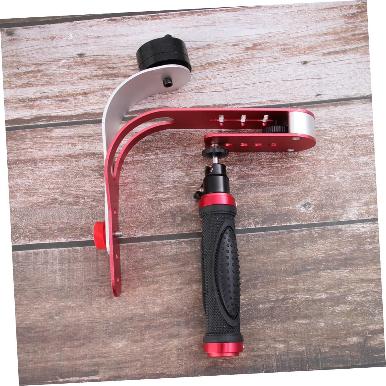 Stabilizzatore per Fotocamera Reflex in Lega di Alluminio Rosso | Dslr e Camera, Riprese a Bassa Angolazione e Viaggi, Supporto Manuale Movimento Fluido