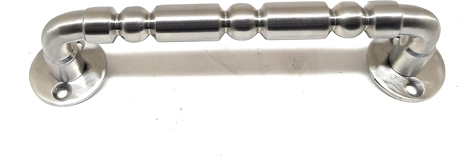 Ssiskcon 6" in Barn Door Handles Stainless Steel Sliding Pull Handle Heavy Duty Solid Bar 14mm x 6" Brushed Satin 32D(630) Entry Exit Gates Garages Sheds Furniture Doors Pack of 1