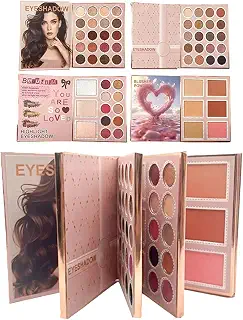 Makeup Book, Multifunctional Palette with Eyeshadow and Blush, Facial Makeup Product for Women, Smooth Pigmented Finish, Easy Blend Feature, Beauty Tool, Cosmetic Accessory for College Travelers Daily