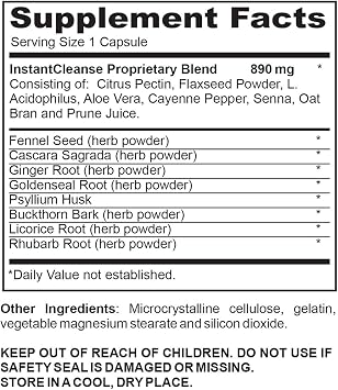 Cleanse Complete - Triple Strength Activated Colon Cleansefor Optimal Colon Health and Colon Care.