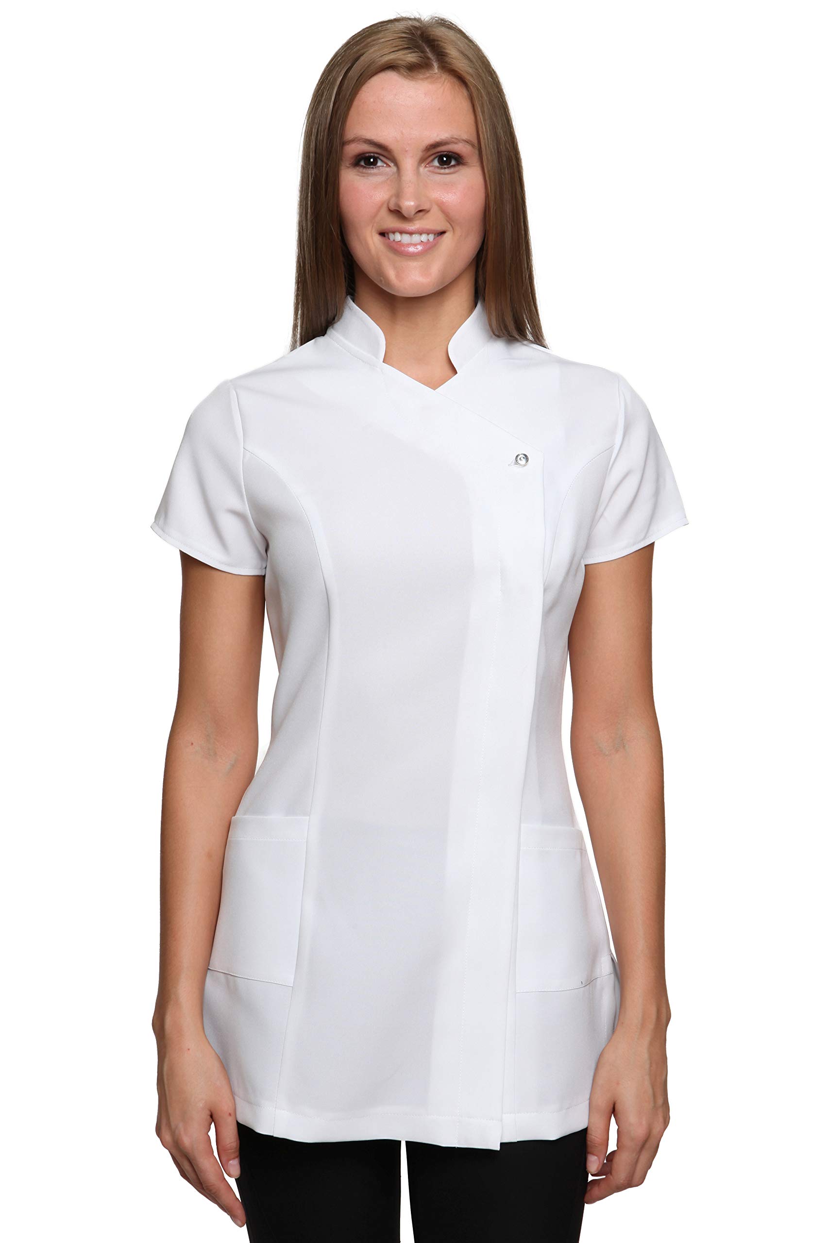 Mirabella Health & Beauty Tunique esthéticienne pour Femme modèle Freya Blanc FR 52 UK 22