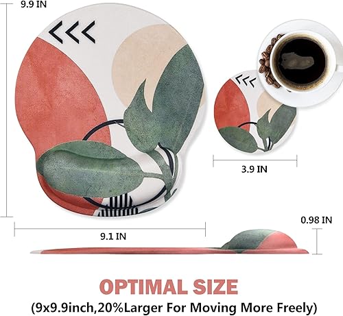 Miniatura 7 de AIMSA Alfombrilla ergonómica para mouse con reposamuñecas, memoria de gel, base de poliuretano antideslizante para el hogar, oficina, trabajo,