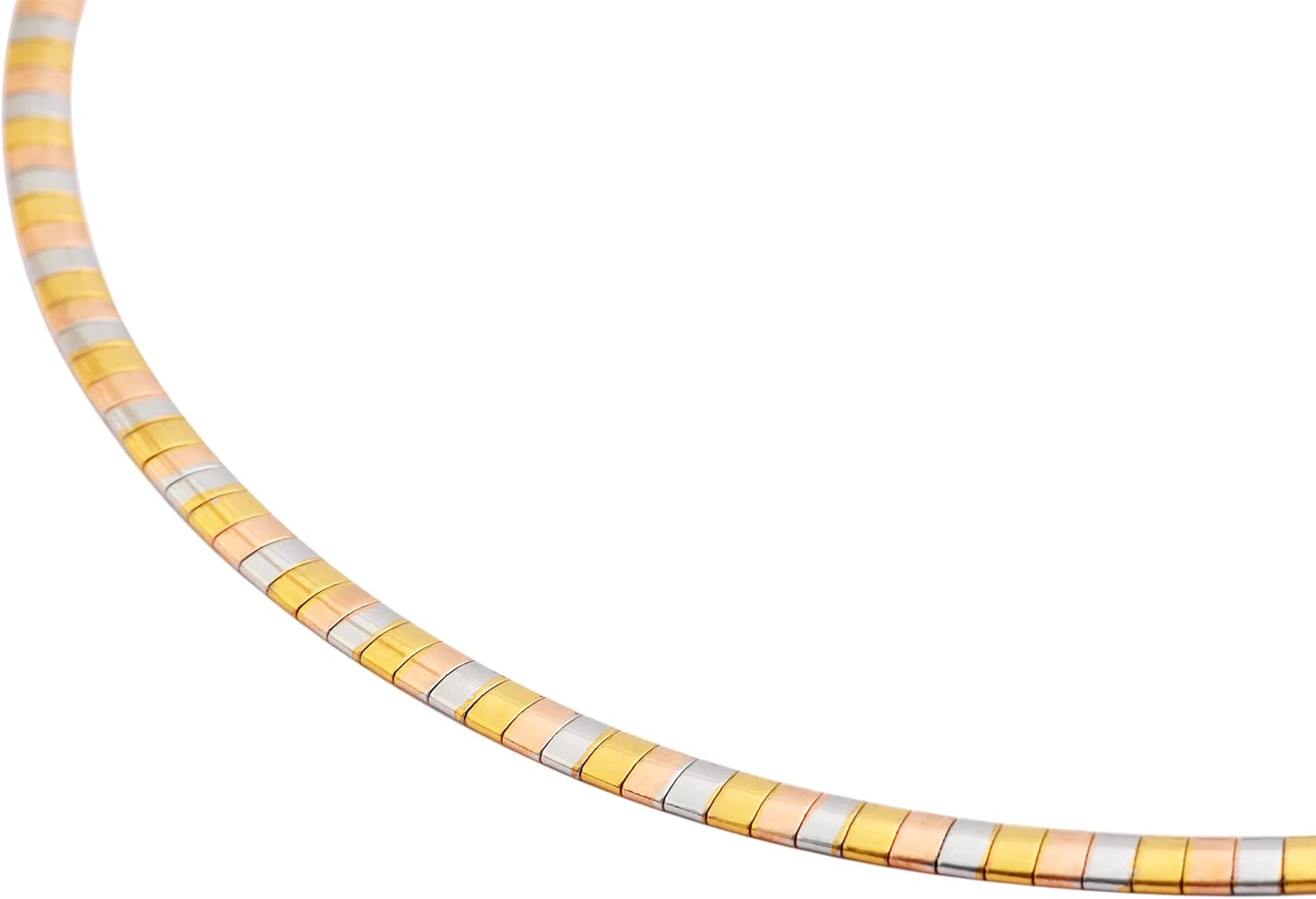 Edforce Stainless Steel Italian Omega Chain Necklace - Image 2