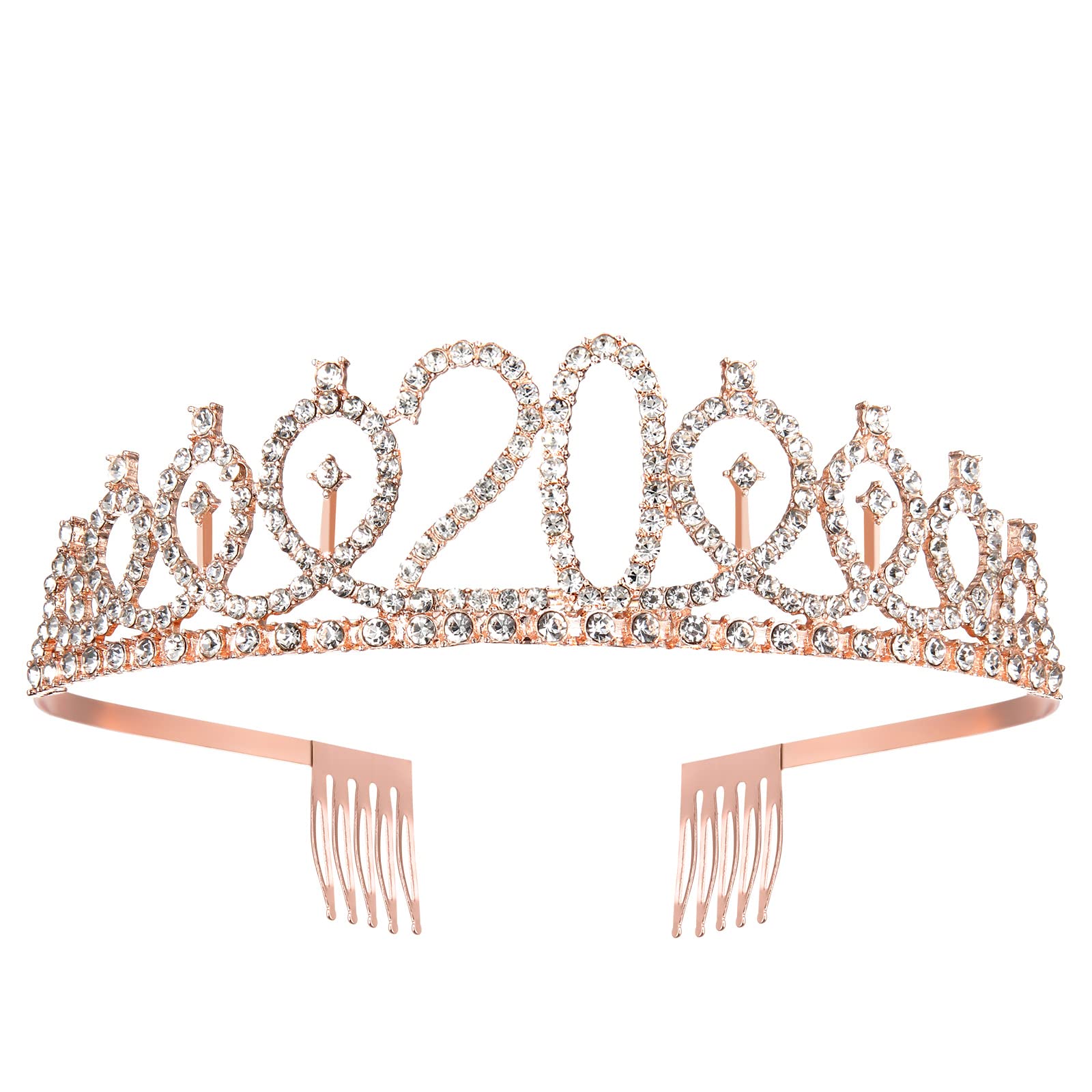 Rosegold Geburtstag Schärpe & Tiara Set – Mit Satinband & Strass-Diadem, Verstellbar, Für Frauen & Mädchen