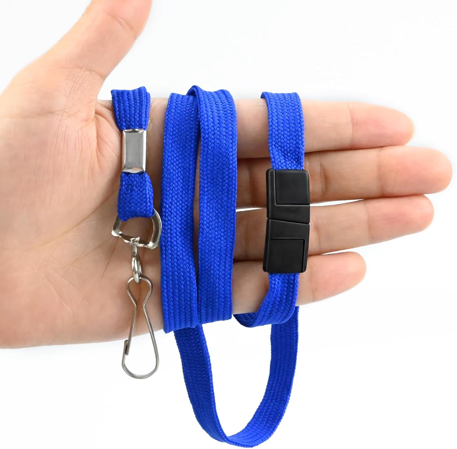 30 Pack Breakaway Lanyards for ID Badges Blue Bulk Lanyards with Hook - Image 5