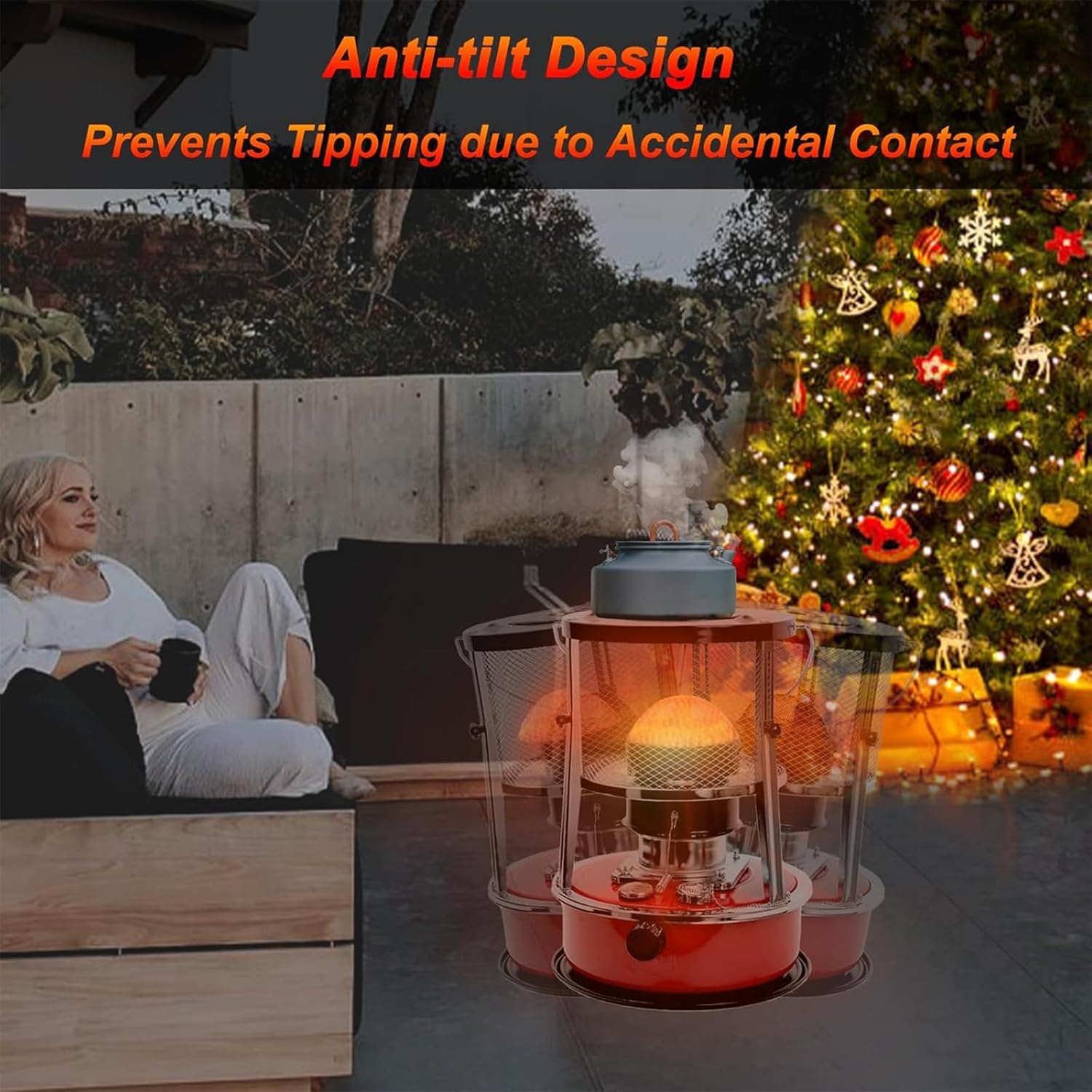Portable Paraffin Heaters, Adjustable Firepower, 4.5L Kerosene Stove Heater with Stove Bag, Wick & Accessories for Indoor Outdoor, Patio, Deck, Home Indoor Emergency Preparedness