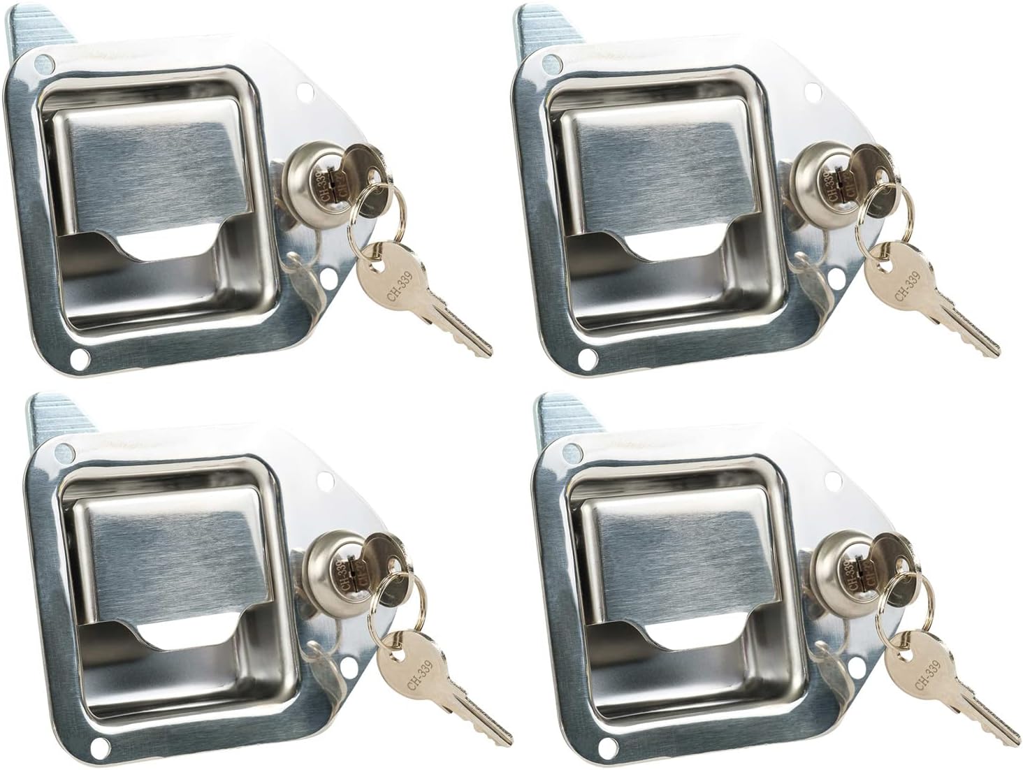 Mytee Products 4 Pcs Truck Tool Box Latch Stainless Steel Tool Box