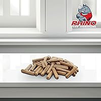 Vista 36 de 3/8" x 2" - Paquete de 500 pasadores de madera - Secados al horno, estriados y biselados (3/8" x 2", 500 unidades)