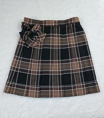 Amazon.co.jp: [RHOYJSI] リボンつき チェックプリーツスカート