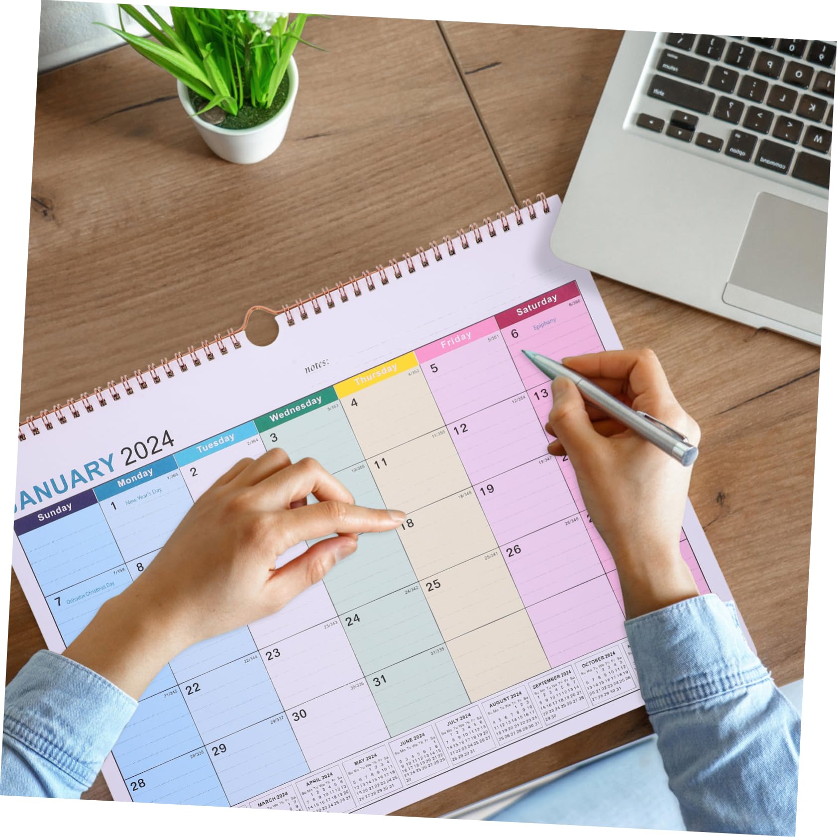 Lurrose 3stücke Monatlicher Wandkalender Englischer Tageskalender Für Schule Büro Und Zuhause Praktischer Terminplaner Stilvolles Design Für Organisation Und Planung