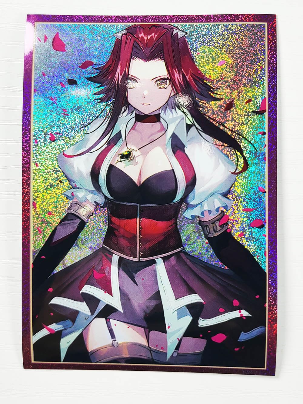 Card Sleeve Volcanic Island Holographic S - 50ct Yugioh Size Protectors  With Anime Art Anime Card Sleeves