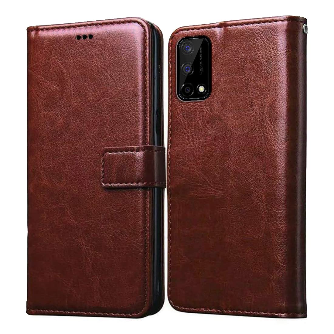 Casotec Flip Cover for Realme Narzo 30 Pro 5G | Premium Leather Finish | Inbuilt Pockets & Stand | Flip Case for Realme Narzo 30 Pro 5G (Brown) (B09PLBZX6X) Amazon Price History, Amazon Price Tracker