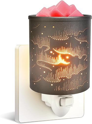 Calentador de cera para derretir enchufable, calentador de cera de metal para cera perfumada, calentador de velas perfumadas decorativas para cubos