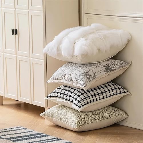 Miniatura 6 de Fundas de almohada, funda de almohada de flora de chenilla geométrica jacquard, funda de cojín para patio, hogar, cojines, moderno, sofá, silla,