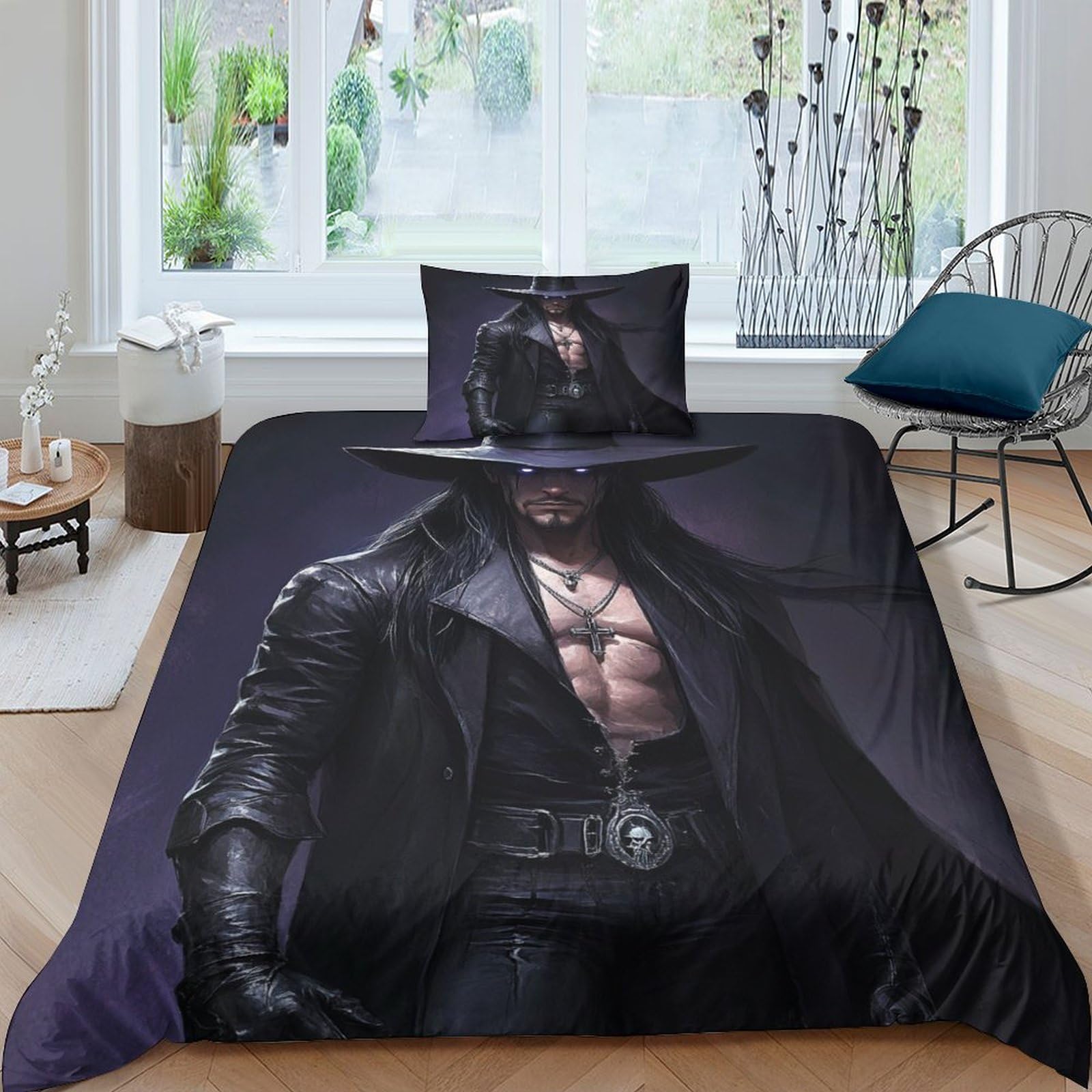 HONGBING Wrestling for Boys Girls Comforter Covers 3D Print Sports Quilt Cover Duvet Cover with Pillow Cases Soft Microfiber Bedding Set with Zipper Closure 3 Pieces Single（135x200cm）