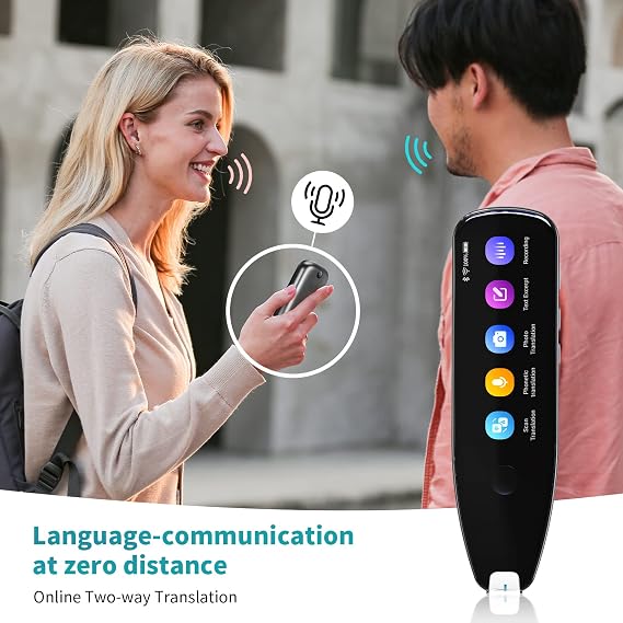 Vormor OCR Pen Scanner and Reader With LCD Touchscreen - 112 Language Digital Smartpen, Voice Language Translator Device, Speech and Scan to Translate