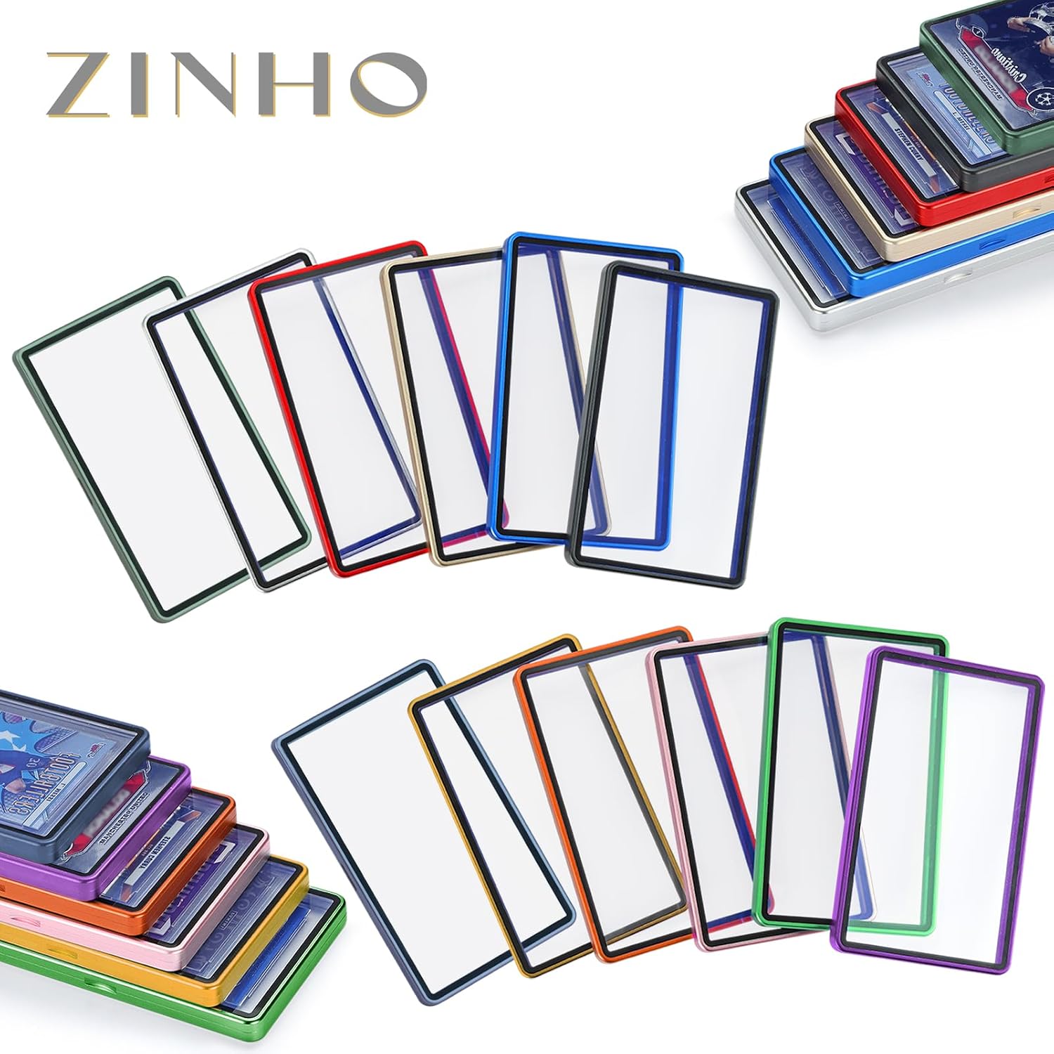 ZINHO Graded Card Case Magnetic Aluminum Alloy Slab Protector Display Case Fits 35PT PSA/CGC/CSG Cards, UV Protection (Black)