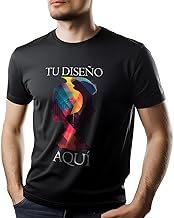 Personalized Unisex T-Shirt Color Black - Personalized Gifts - Photo & Text - Cotton Short Sleeve, Black/White, One size