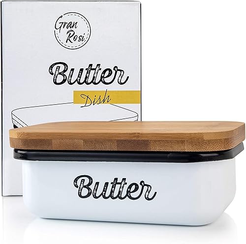 Miniatura 9 de Granrosi Recipiente de grasa de tocino con colador y plato de mantequilla de cerámica con tapa para encimera, lata de grasa, conservador de