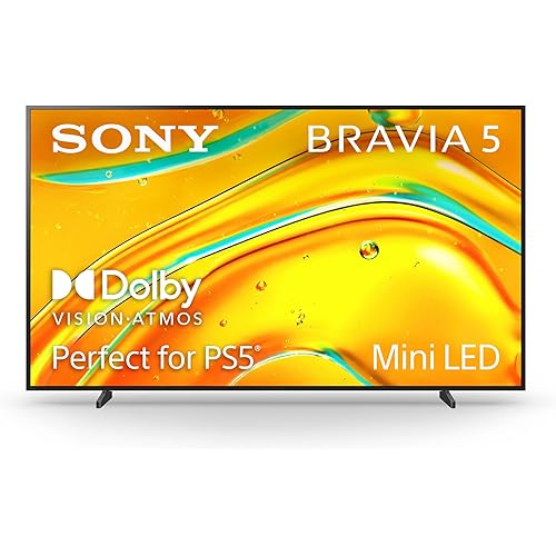 Sony BRAVIA 5 98 Inch TV, Mini LED, 4K Smart Google TV, XR Processor with AI Technology,120hz Television with Dolby Vision/Atmos, Exclusive Features for PlayStation®5, K-98XR50, 2025 Model (Renewed)