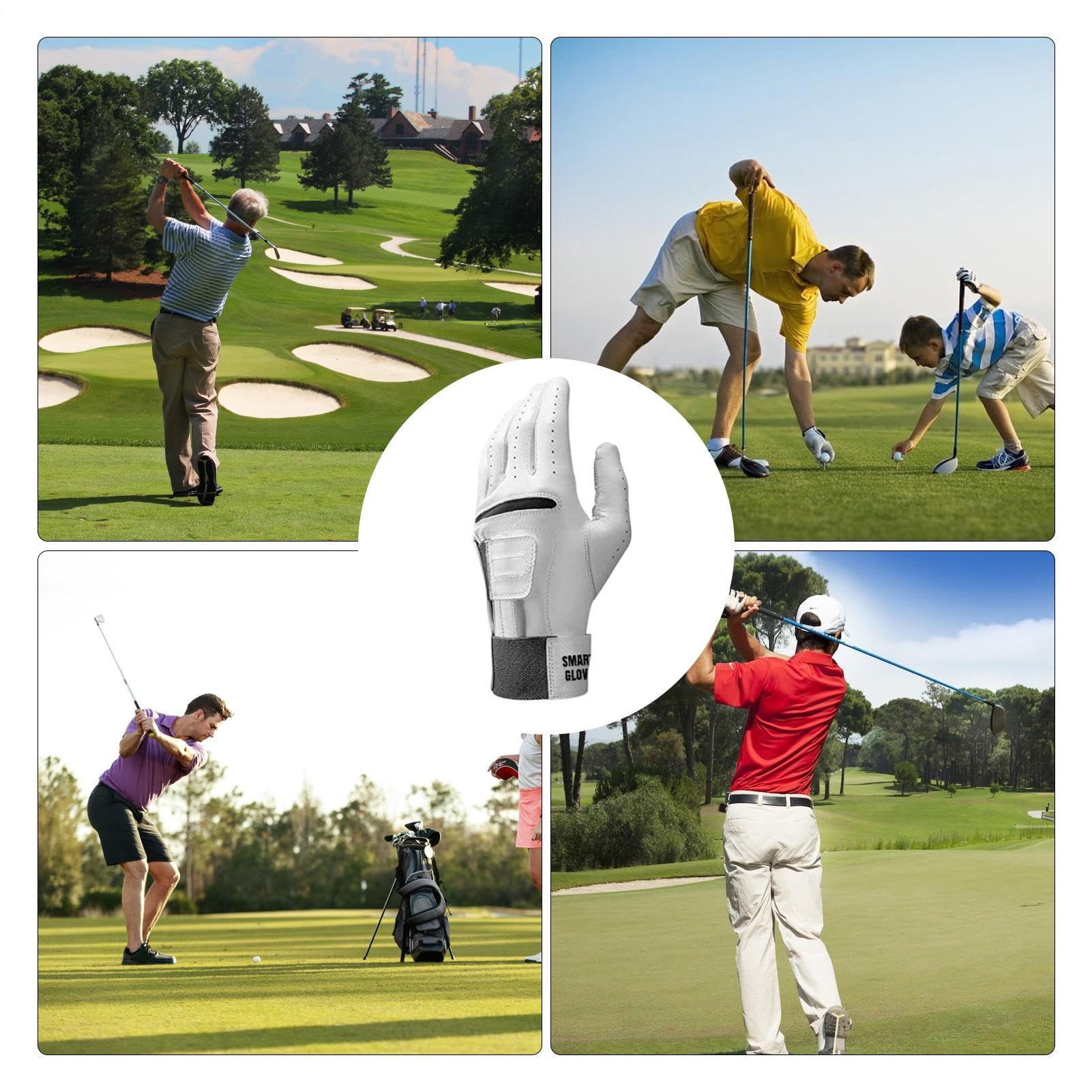 Guanti da golf da allenamento, guanti da golf per uomo, Fermo per polso | per guanti da da uomo in pelle 2 in 1, Strumento per praticare il con impugnatura comoda per appassionati di, pro