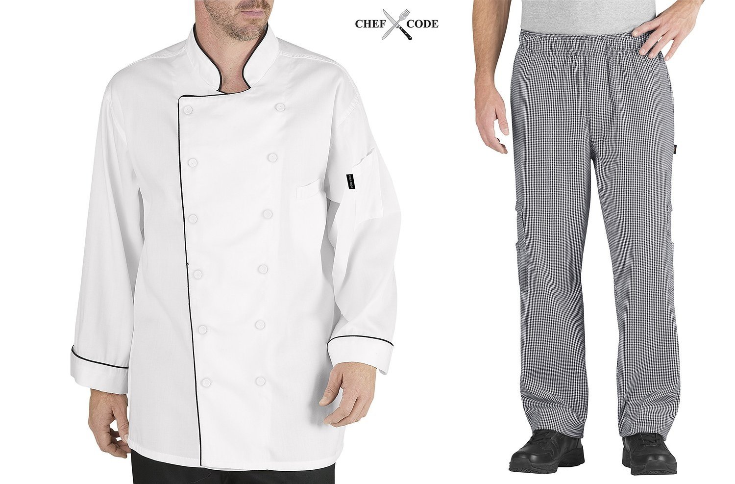 Buy Chef Code Executive Chef Uniform Set Chef Coat and Pants CC103202