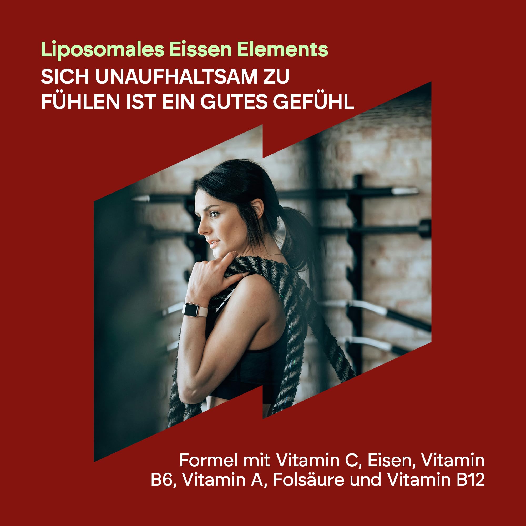 Eisentabletten 30mg Mit Vitamin C, B12, A und B6 Folsäure – Liposomales Eisen - Eisenpräparat – 60 Kapseln Liposomal Iron Nutralie