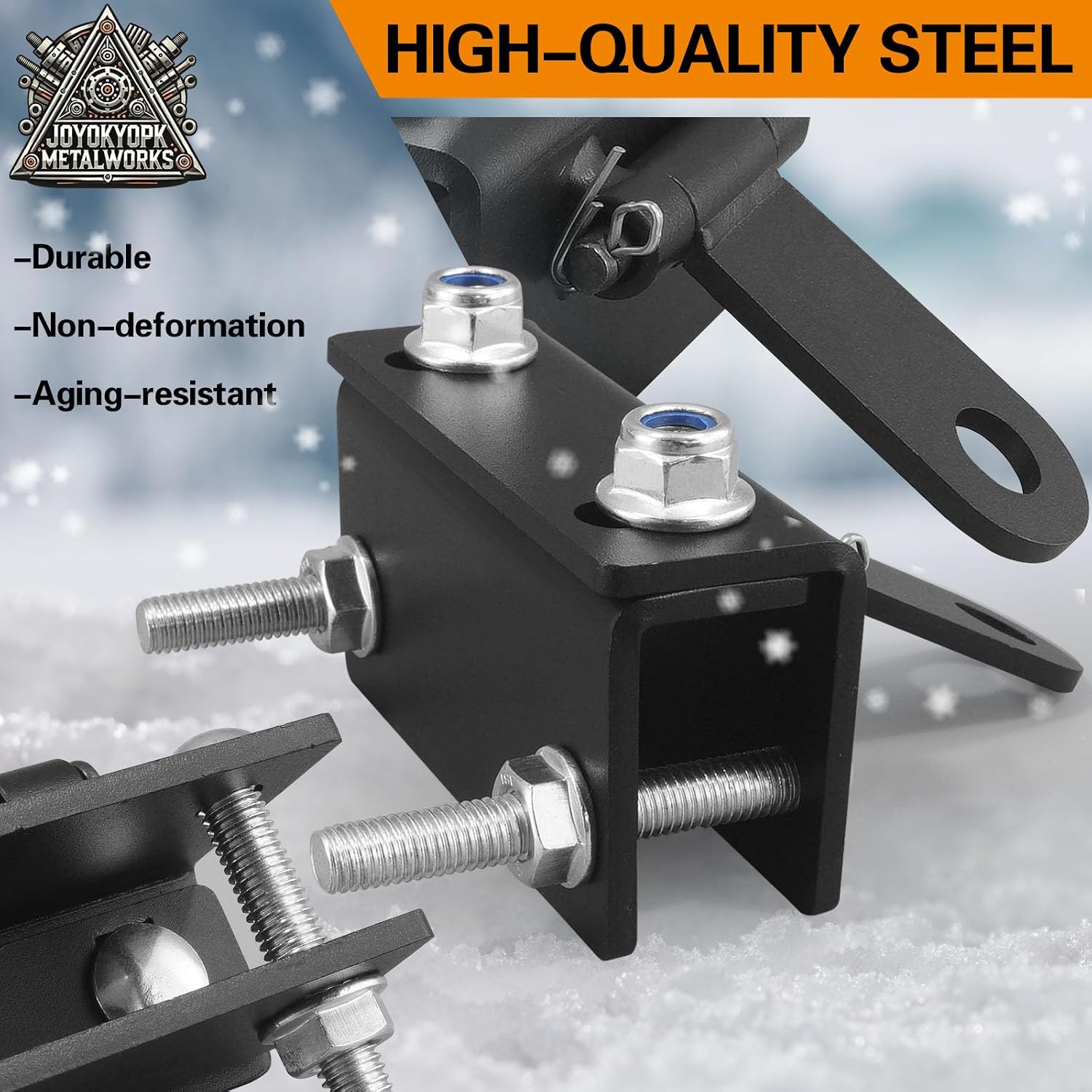 Universal Snowmobile Bumper Hitch，Adjustable Snowmobile Bumper Hitch,Snowmobile Trailer Accessories Compatible with Ski Doo Polaris REV Arctic Cat Yamaha, Howbow Tongue Type Snowmobile Accessories