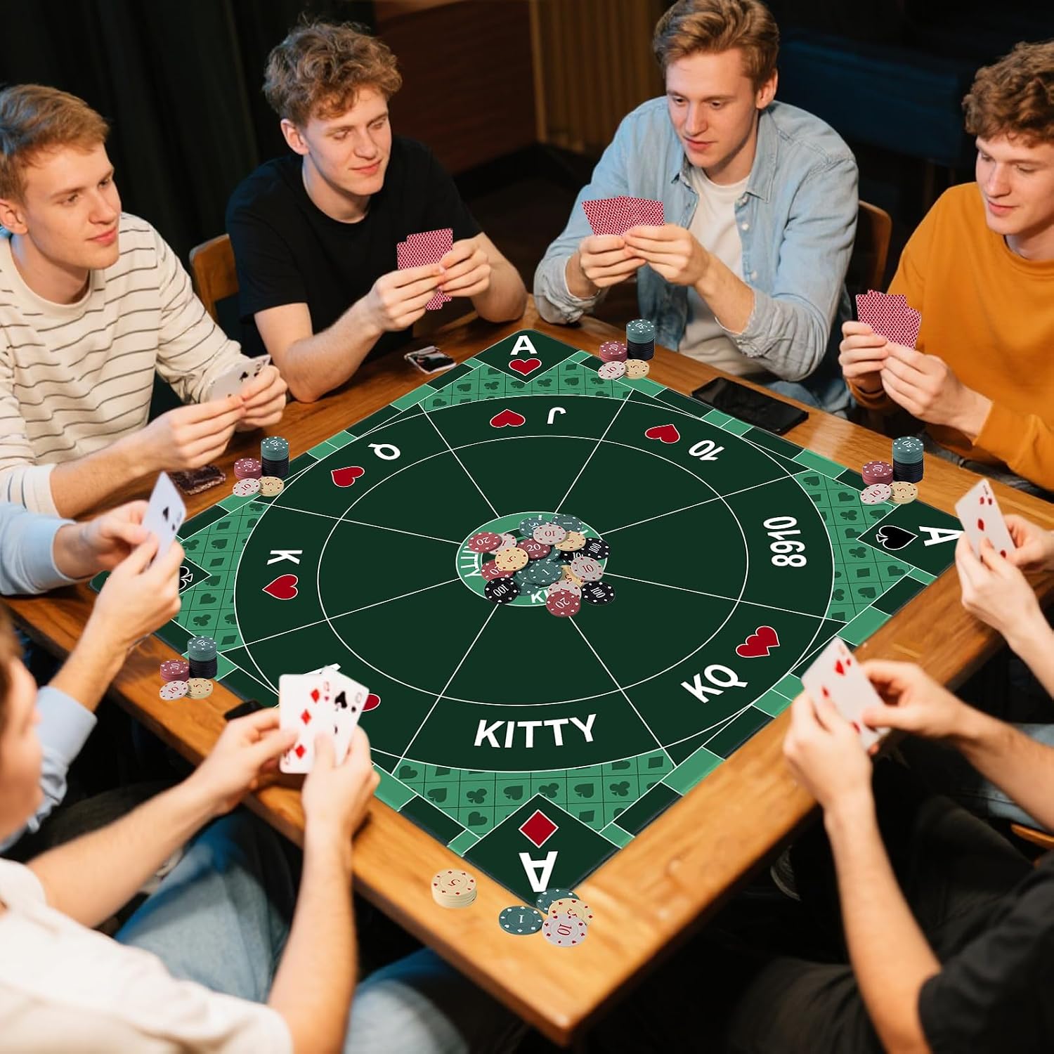 Michigan Board Game,Includes Tripoley Game Playmat 27.6" x 27.6",300 Chips,3 Decks of Cards,1 Instruction Manual,1 Portable Storage Box (Green)