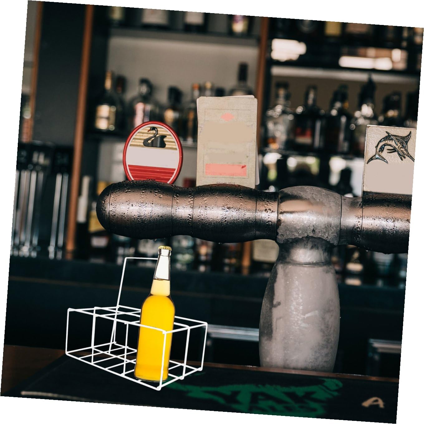 MAGICLULU Handlicher Bierflaschenhalter aus Eisen, Tragbarer Korb