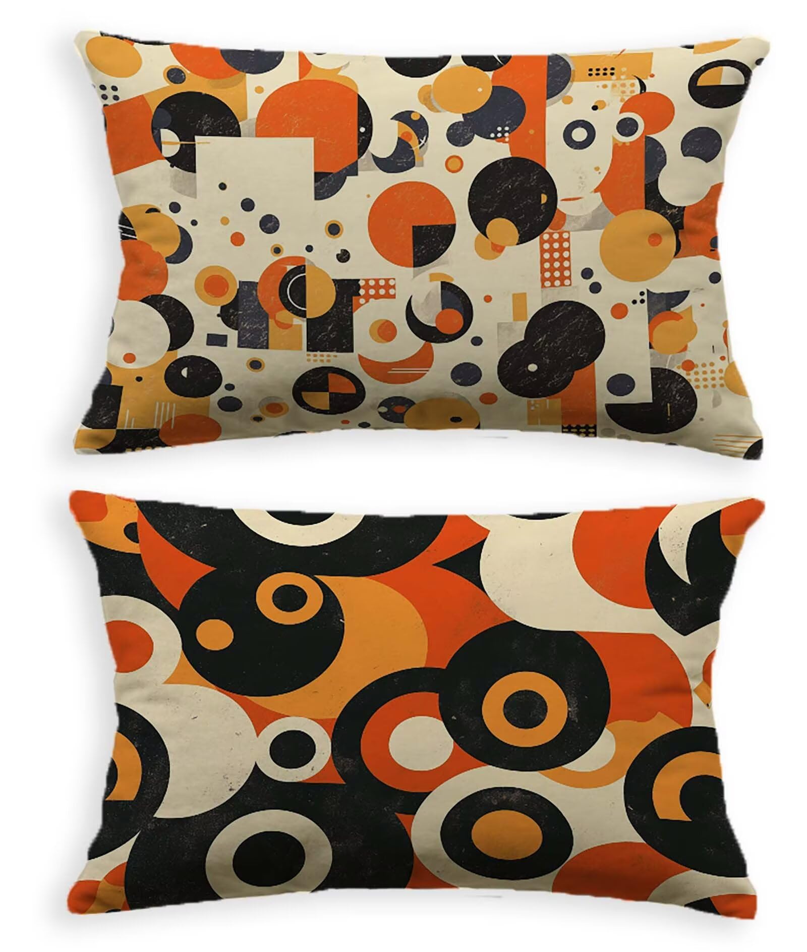Housse de coussin orange brûlé 60x80 en velours pour rénover et protéger vos vieux oreillers