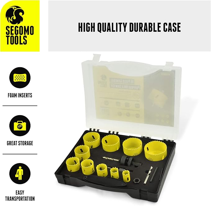 Kit de 16 piezas de sierras de corona bi-metal miniatura 8
