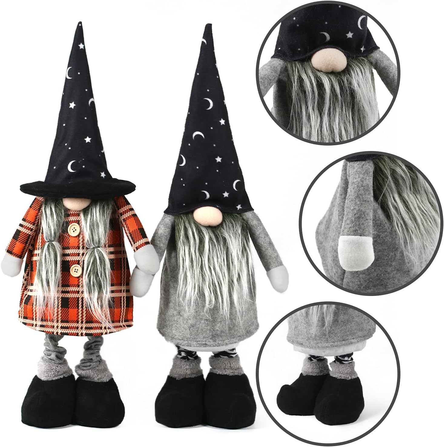 Ogrmar 2PCS 29.5" Halloween Plush Gnome Doll Handmade image 2