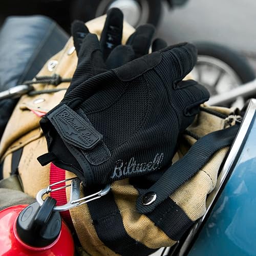 Miniatura 5 de Biltwell Guantes de moto  Guantes de motocicleta  Resistencia a la abrasión  Tejido transpirable  Puños abiertos  Negro