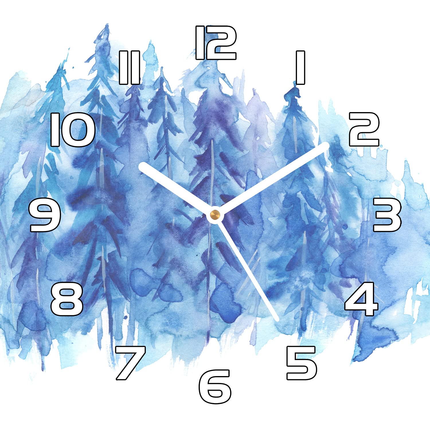 Horloge en verre de sécurité 30x30 cm Coloray impression haute définition design moderne
