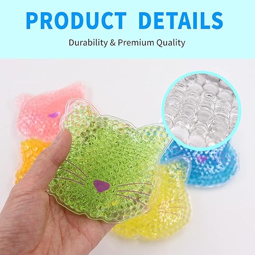 Miniatura 3 de Paquete de 5 unidades de hielo Boo Boo, paquete de hielo reutilizable para niños, reducción de fiebre auxiliar, paquete de frío caliente para