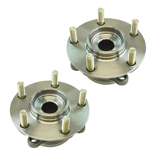 Miniatura 735 de TRQ Juego de 2 rodamientos de rueda delantera y conjunto de cubo compatible con Ford Mustang 2005-2007 2005-2014