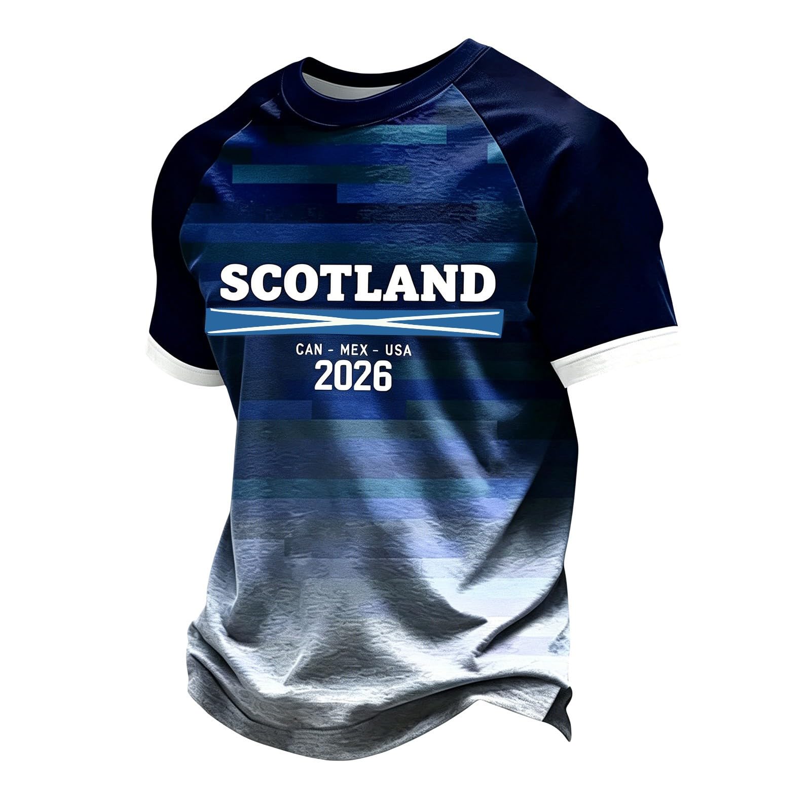 Mens England Top Mens Scotland Flag Soccer T-Shirt Football 2026 Merchandise Retro Scotland Flag Short Sleeve Crewneck Tee for Football Fans & Supporters