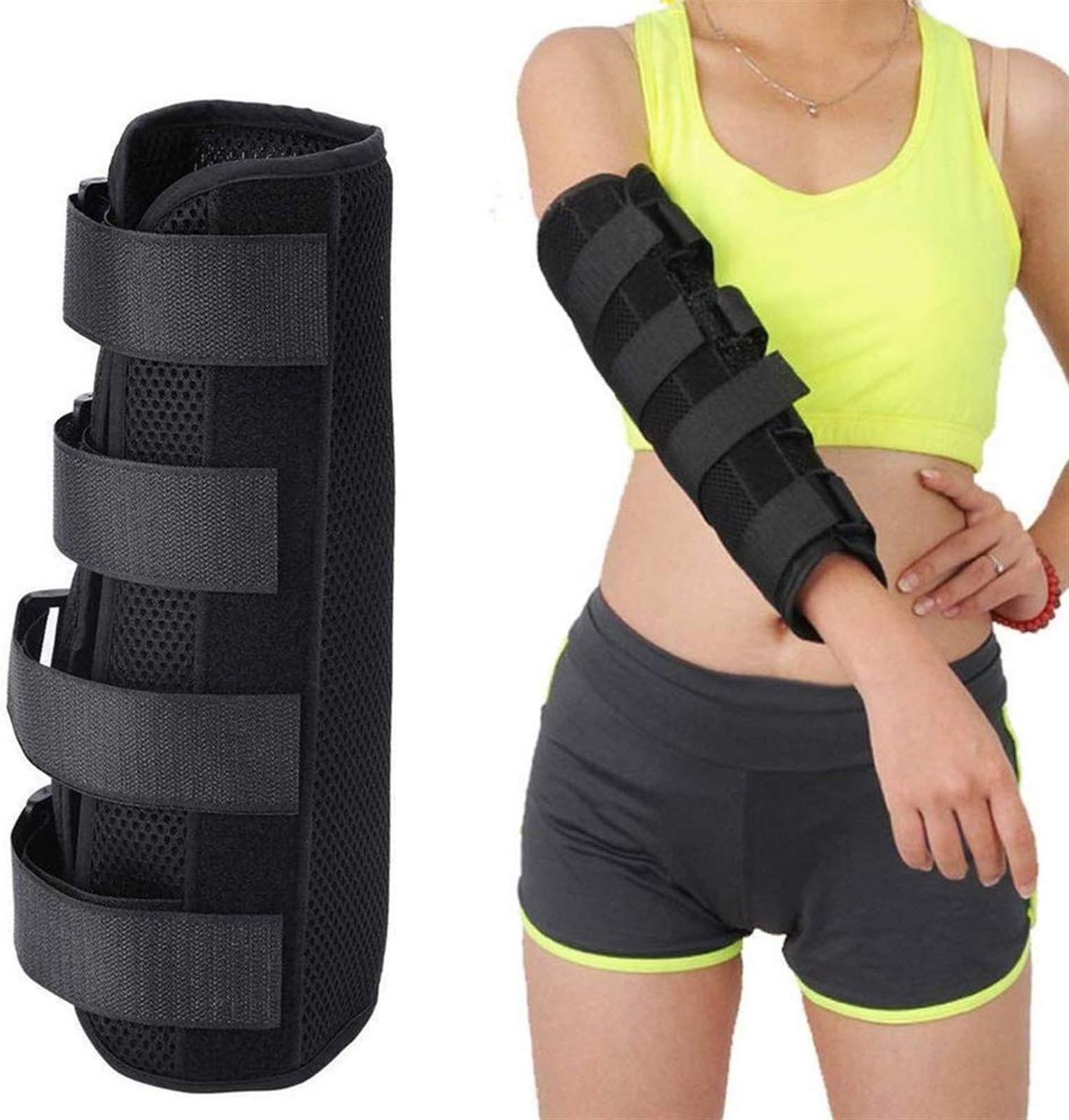 1pc Elbow Fixation Adjustable Arm Splint Band Strap Protector Elbow Support Pads Adult Kids Sports Joint Recovery Equipment Belt No Deformation Health Appliances (Size : S)