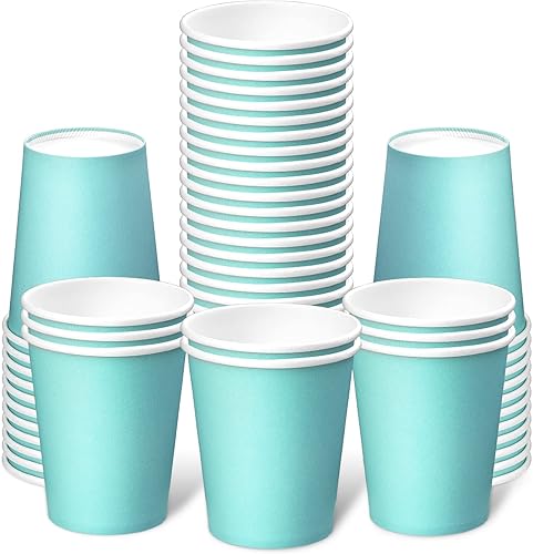 Paquete de 150 Vasos de papel de 8 onzas, taza de café de papel desechable, vasos de papel para bebidas calientes o frías, vasos de papel para