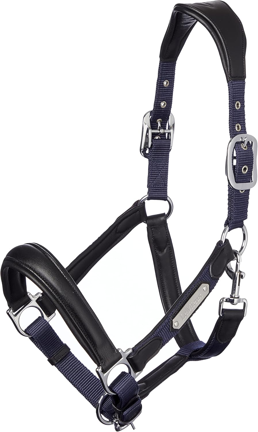 LeMieux Capella Headcollar for Horses - Leather/Nylon - Pressure Relief & Soft Touch