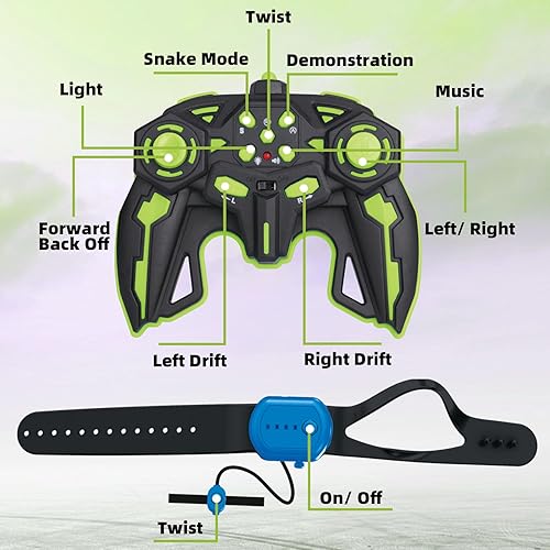 Miniatura 9 de VERTOY Juguetes de autos RC con detección de gestos para niños, 4WD 2.4GHz, control remoto, con música ligera, las mejores ideas de regalo para