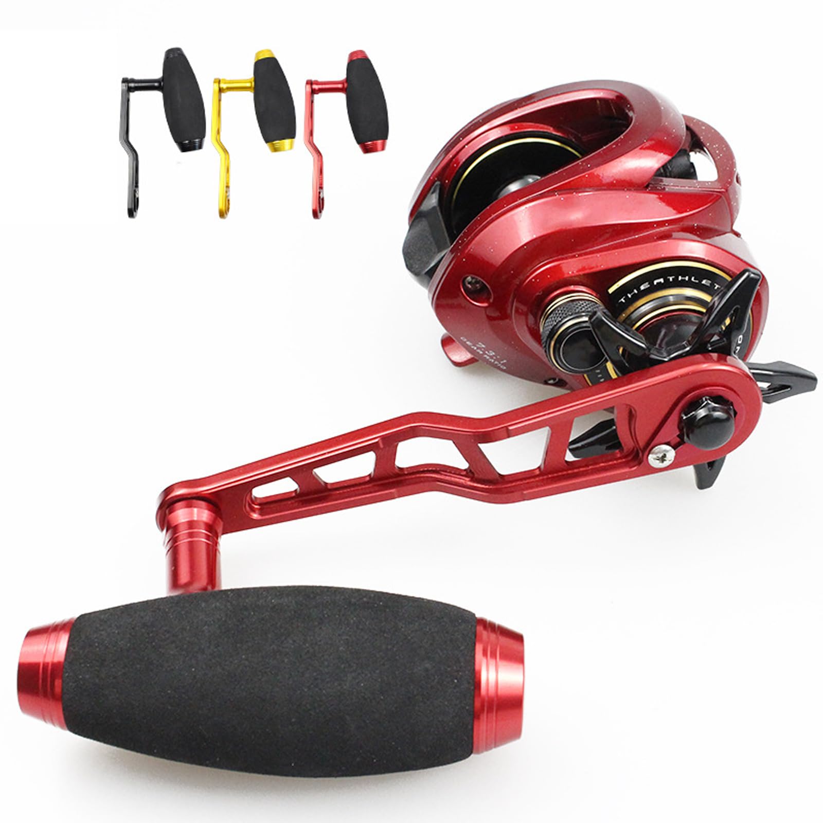 Mulinelli da baitcasting in Lega Alluminio Maniglia elettrica Mulinelli da Pesca Singoli Maniglia Accessorio da Pesca sostitutivo Ruota da traina Facile da Usare