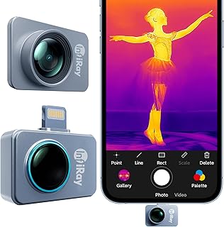 InfiRay P2 Pro Thermal Camera for iPhone, Thermal Imager with Magnetic Macro Lens, 256x192 IR High Resolution, -4℉ to 1112℉ Temperature Range, 9g Smallest Thermal Imaging Camera with 40mk for iOS